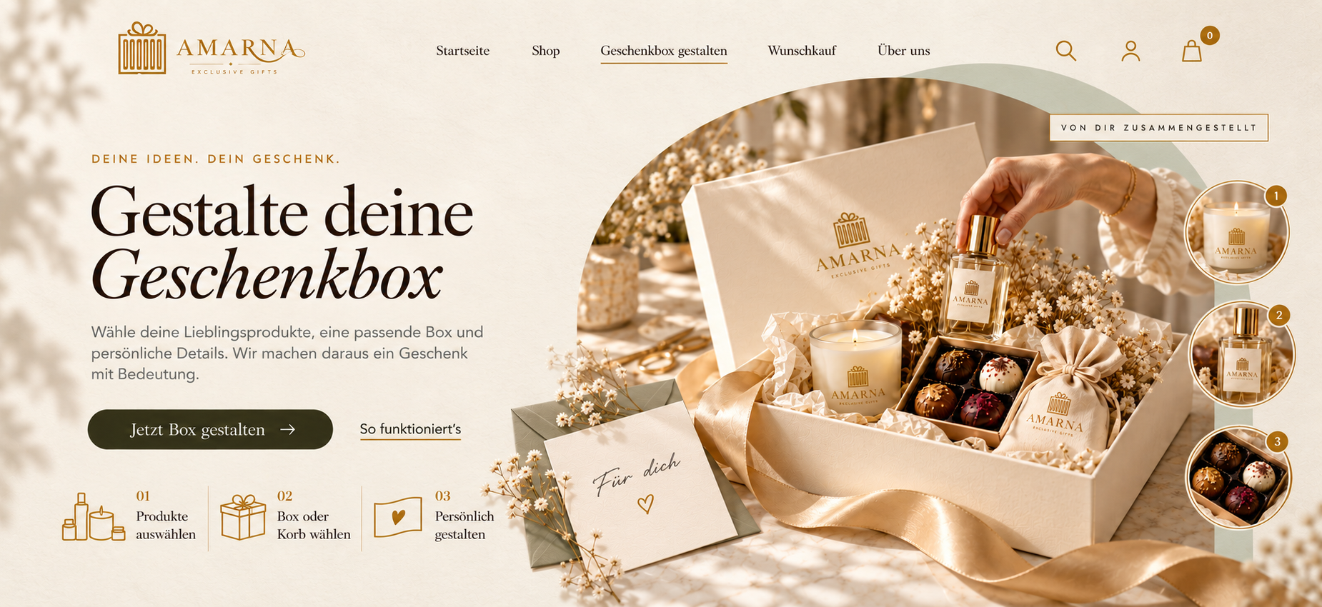 Individuell zusammengestellte AMARNA Geschenkbox