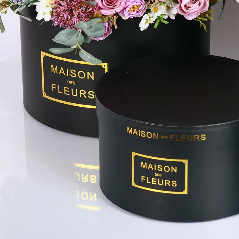 Tragbarer runder Blumenkasten schwarz2.webp